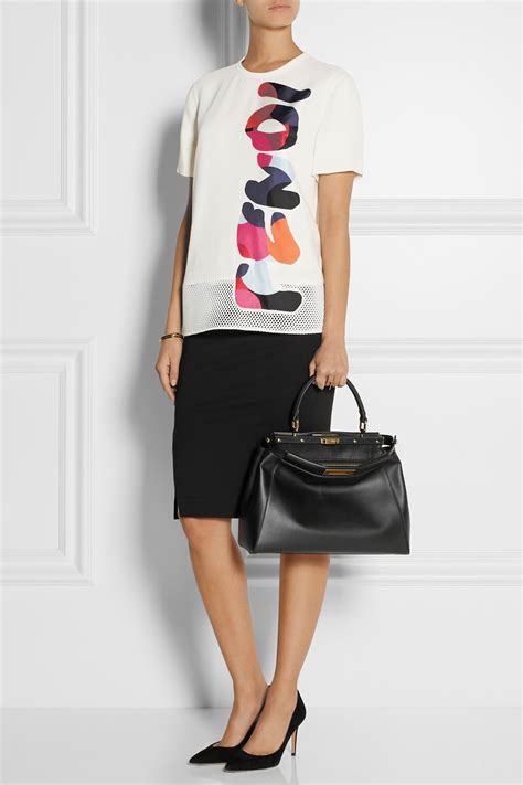 fendi large weekend tote|fendi peekaboo medium leather tote.